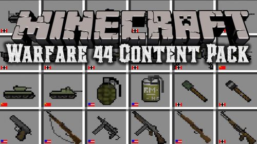 Warfare 44 Content Pack 1.12.2, 1.7.10 (World War II, Cold War) Thumbnail