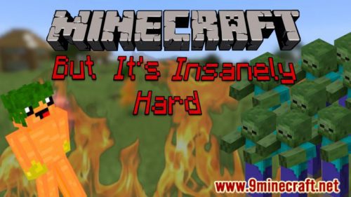 Minecraft But It’s Insanely Hard Data Pack (1.16.5, 1.15.2) – Harder than Hardcore Thumbnail