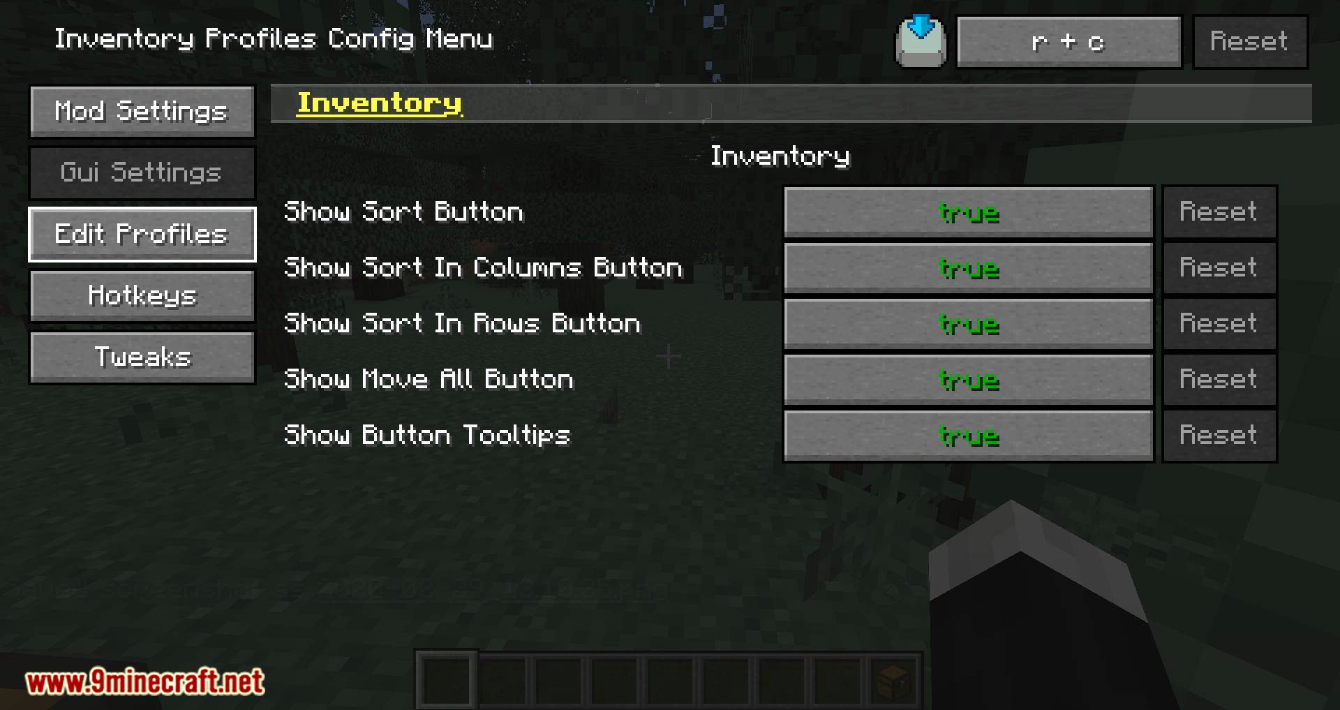 Inventory profiles mod 1minecraft