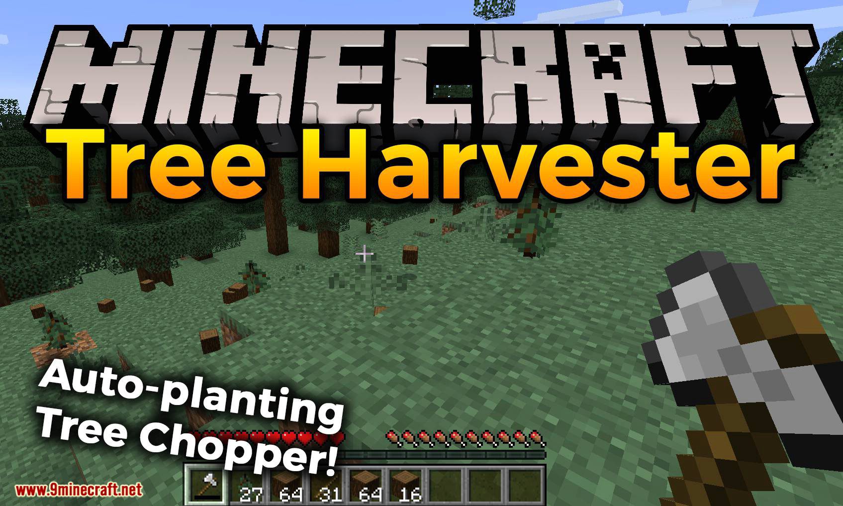 Tree Harvester Mod (1.19.4, 1.18.2) - Auto-Planting Tree Chopper 1