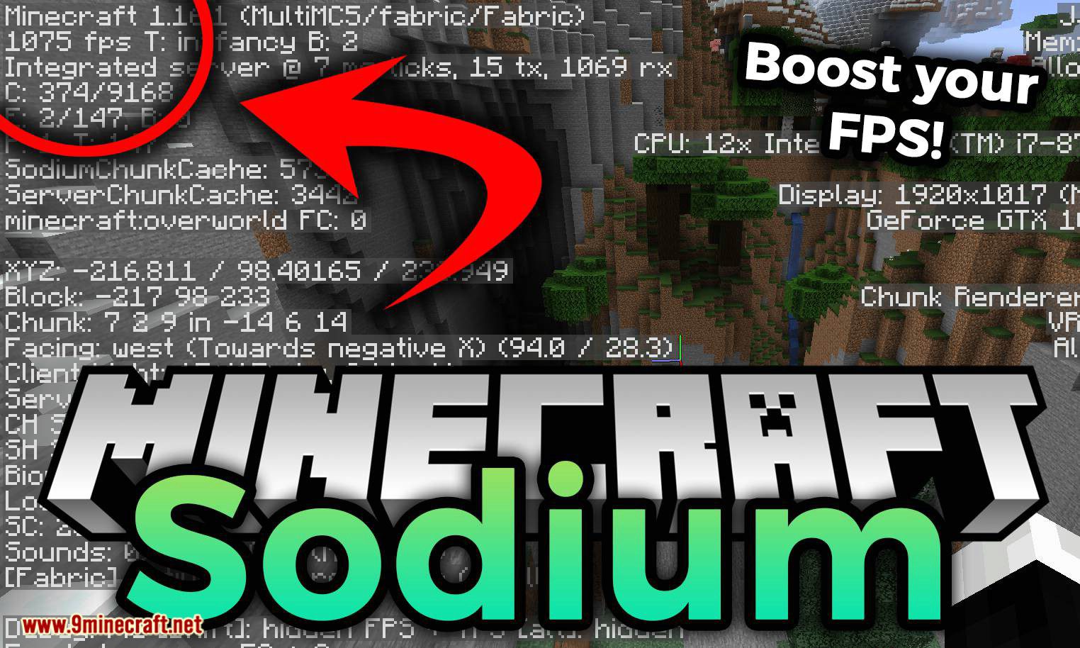 Sodium Mod (1.19.4, 1.18.2) - Boost Your FPS 1