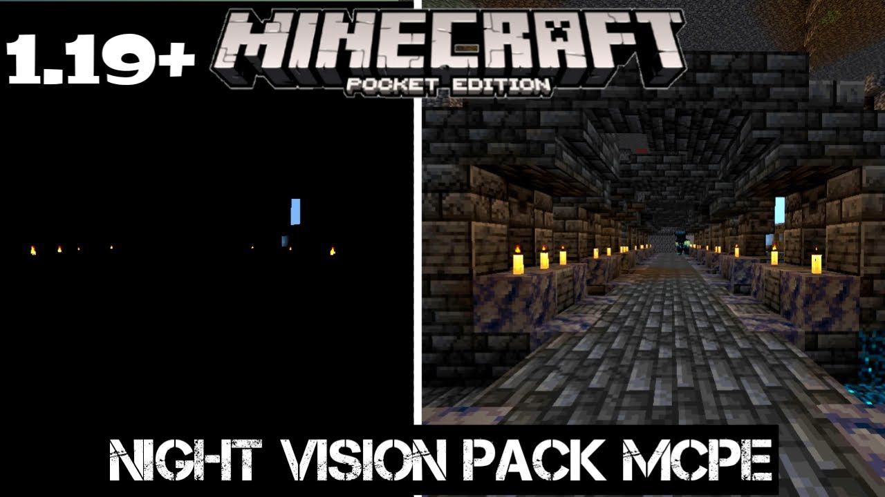 Night Vision Texture Pack (1.19, 1.18) - MCPE/Bedrock Edition 1