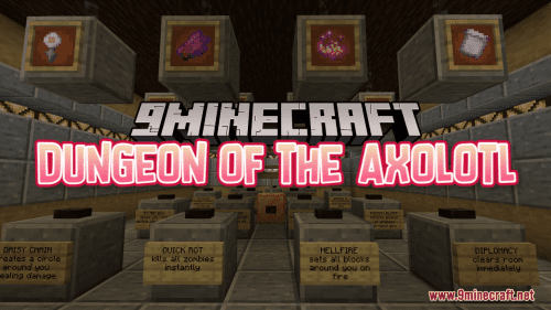 Dungeon of the Axolotl Map (1.19.3, 1.18.2) – A Minecraft roguelike! Thumbnail
