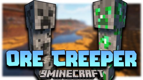 Ore Creeper Mod (1.19.4, 1.18.2) – Many Different Types Of Creeper Thumbnail