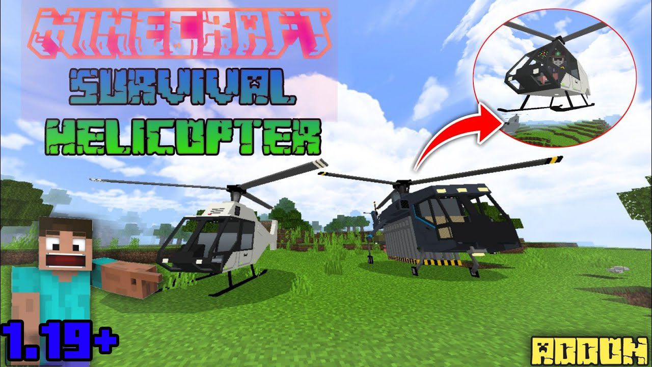 Survival Helicopters Addon Mcpe 1minecraft 