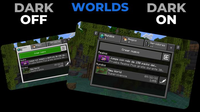 Dark Mode Ui Texture Pack Mcpe - 1Minecraft