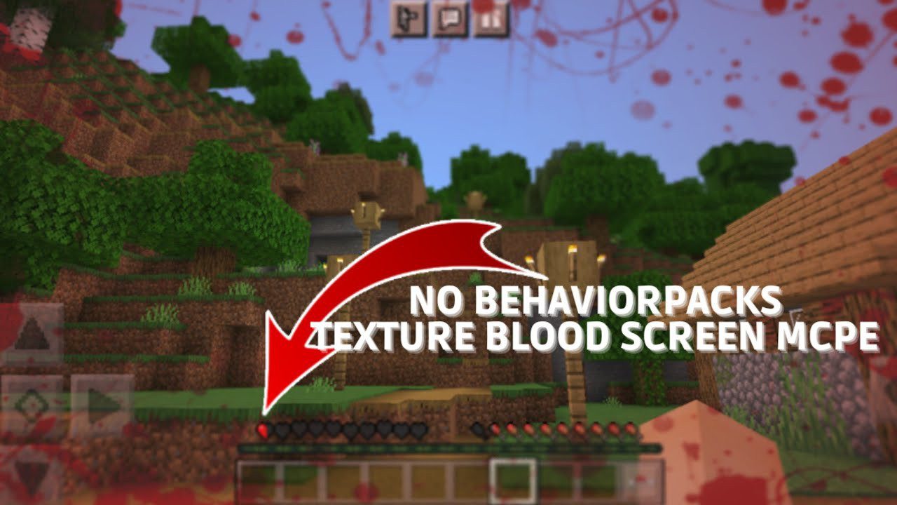 Screen Effect Blood Texture Pack (1.19) - MCPE/Bedrock 1
