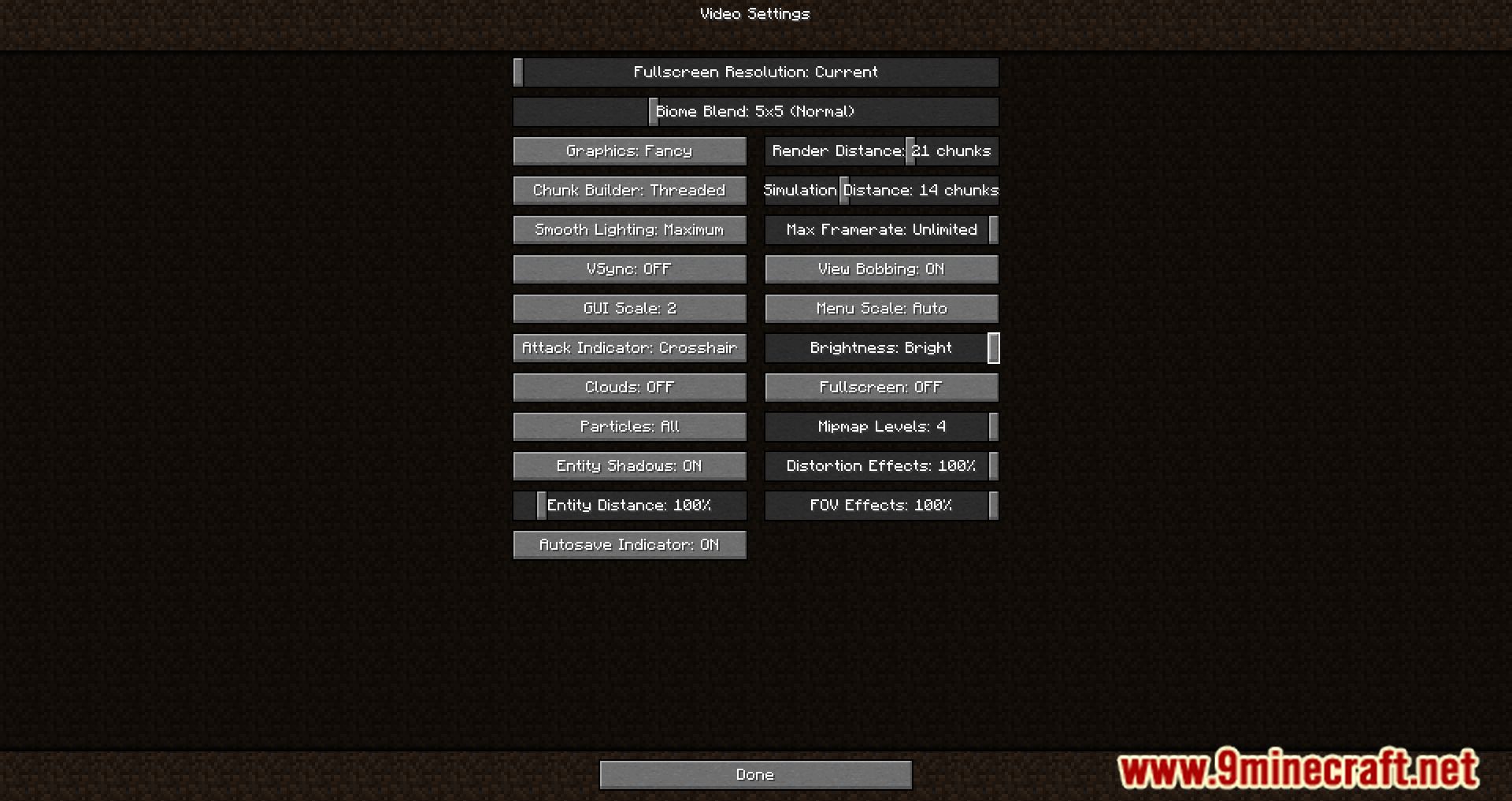 Gui Scale Mod - 1Minecraft