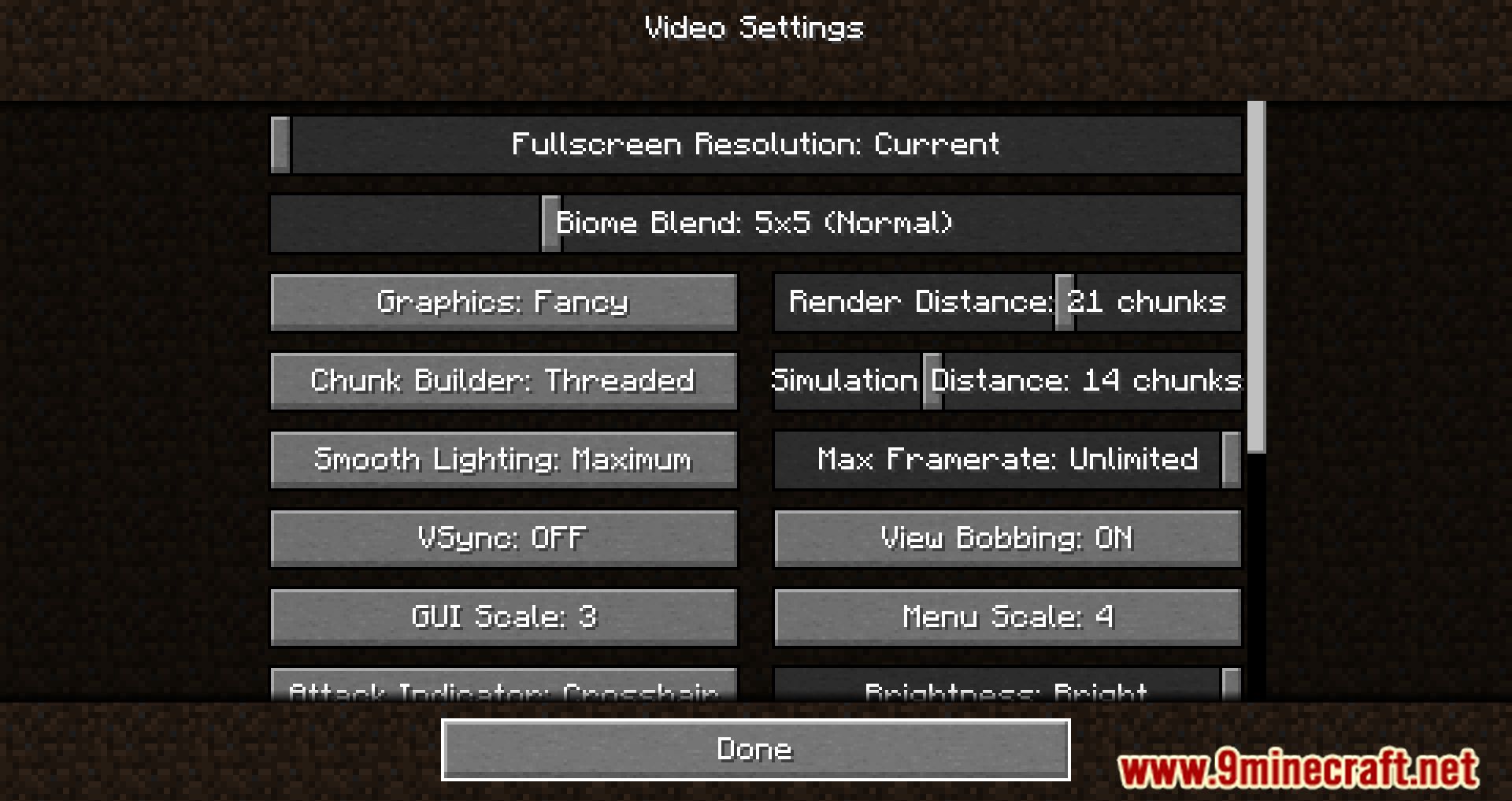 Gui Scale Mod - 1Minecraft