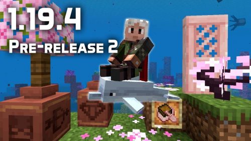 Minecraft 1.19.4 Pre-Release 2 – Better Pots, Dolphin Riding Thumbnail