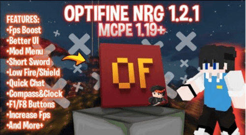 Optifine RNG (1.19) – FPS Boost, Mod Menu, Low Fire, F1 Button Thumbnail
