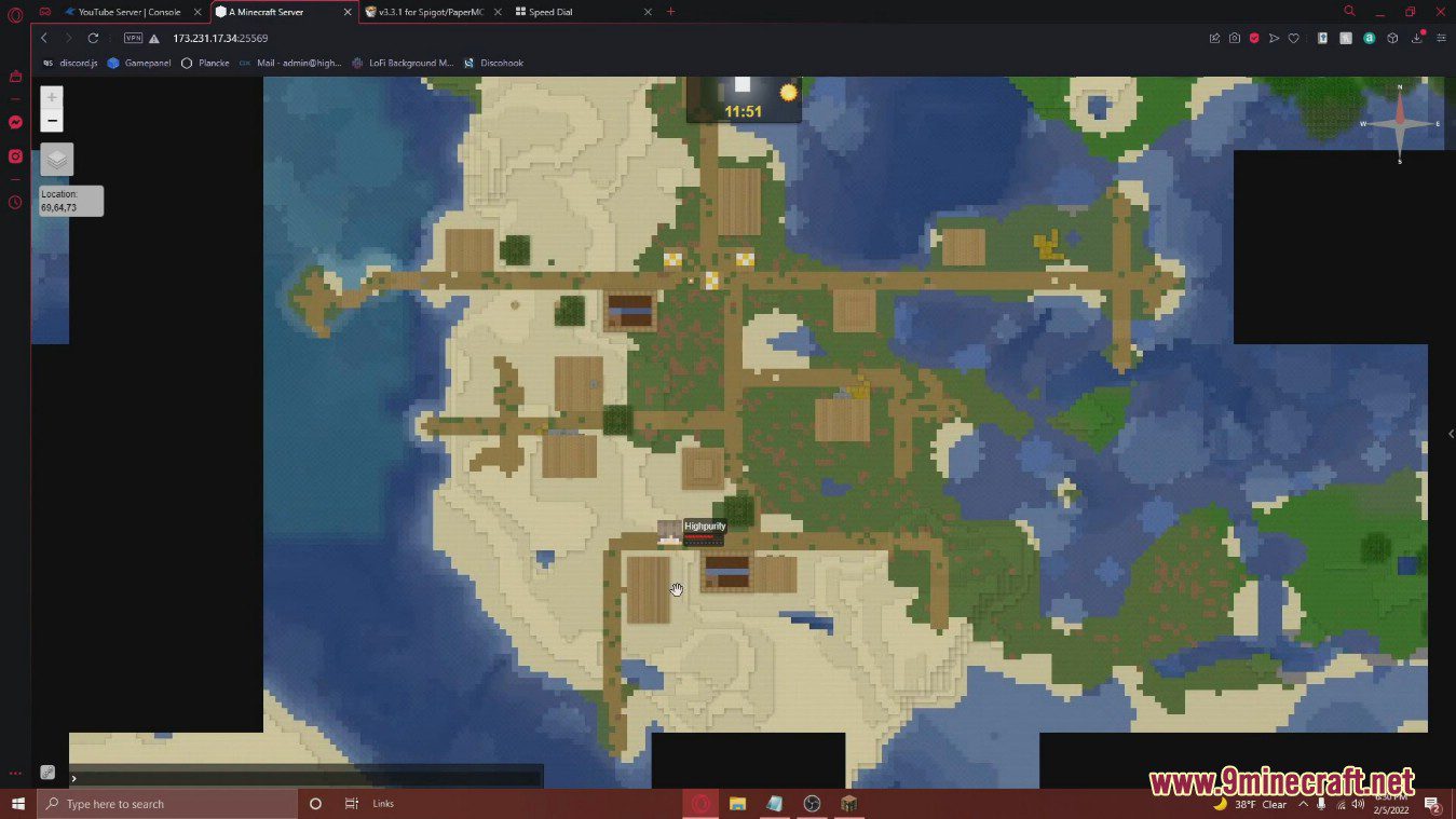 Dynmap mod 1minecraft