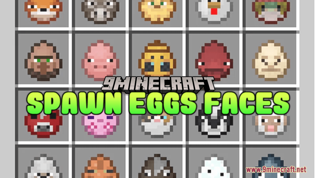 Spawn Eggs Faces Resource Pack 1minecraft 9340