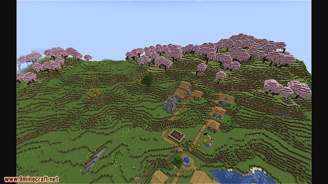 5 Cherry Grove Village Spawn Minecraft Seeds Java Edition 1minecraft