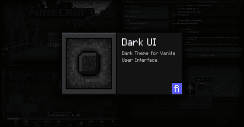 Dark UI Texture Pack (1.19) – MCPE/Bedrock Thumbnail