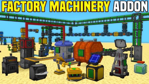 Factory Machinery Addon (1.19) – MCPE/Bedrock Mod Thumbnail