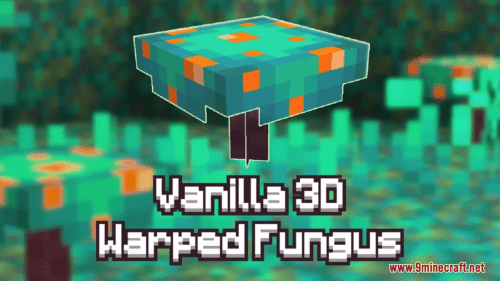 Vanilla 3D Warped Fungus Resource Pack (1.19.4, 1.19.2) – Texture Pack Thumbnail