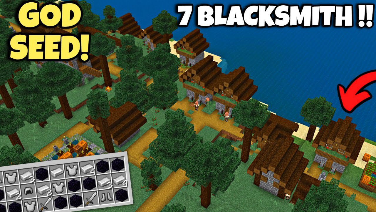 7 Blacksmith Survival Minecraft Seed Bedrock Edition 1Minecraft