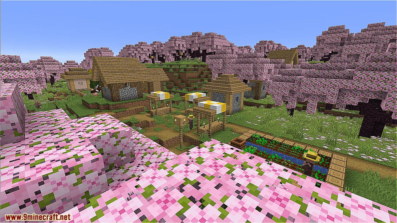 Cherry Grove Village Spawn Minecraft Seeds Java Edition Minecraft