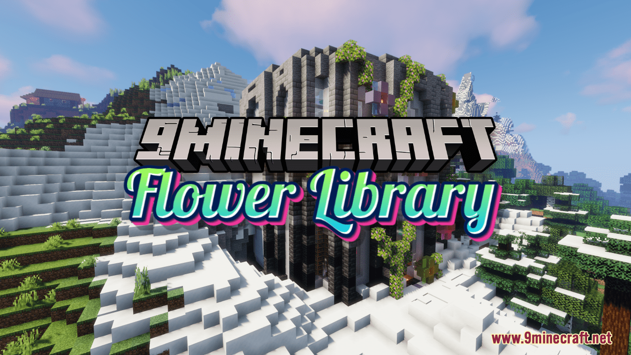 Flower Library Map (1.19.4, 1.18.2) - Super Cute Survival Base 1